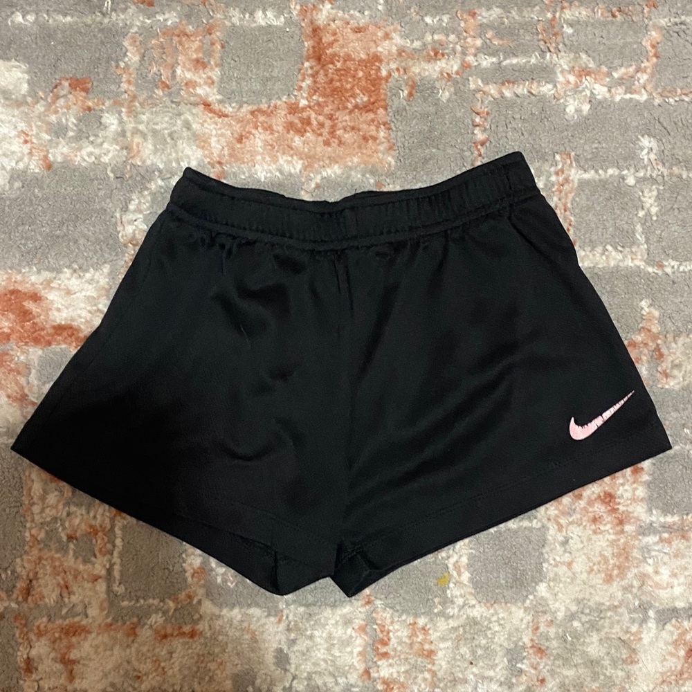 Nike Women's Black and Pink Athletic Shorts